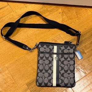 Coach Black and Cream Crossbody Purse